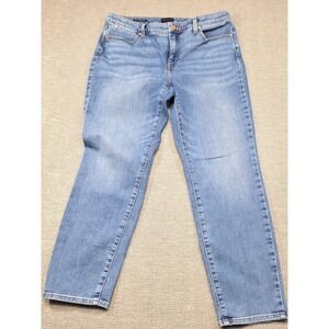 Talbots Slim Ankle Jeans Light Wash Stretch Denim Womens Size 12